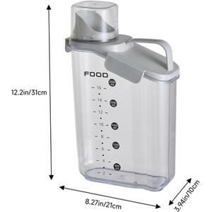 Transparent Airtight Food Storage Container - Ivory White / 2.8l by Livingandhome