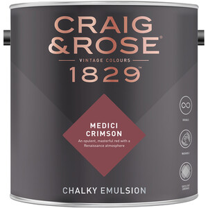 Craig and Rose Chalky Matt Emulsion - Medici Crimson by Craig & Rose