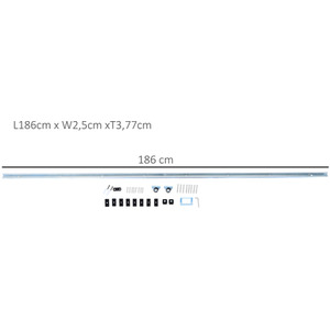 HOMCOM Sliding Barn Wooden Door Hardware Roller - Silver by HOMCOM