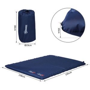 Outsunny Double SelfInflating Matress Bed - Navy Blue by Outsunny