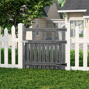 Spruce Wood Garden Fence Gate with Raised Sides by Livingandhome