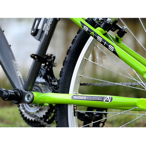 Basis Link Adult's Full Suspension MTB, 26In - Graphite/Green by Basis