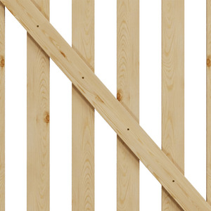 Solid Wood Garden Gate with Z-Shaped Structure by Livingandhome