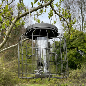 Heavy Duty Squirrel Proof Hanging Bird Seed Feeder - Grey by Selections