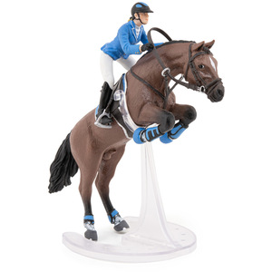 PAPO Horse and Ponies Jumping Horse with Riding Girl Toy Figure - Black by PAPO