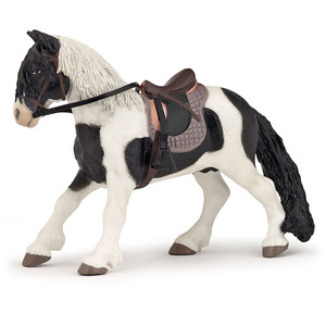 PAPO Horse and Ponies Pony with Saddle Toy Figure - Black by PAPO