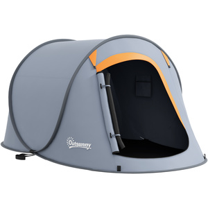 Outsunny 2 Man Pop up Camping Tent, Waterproof with Carry Bag by Outsunny