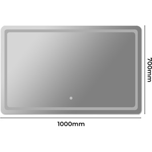 Bathroom Mirror With 3 Colour LED Light - White by Emitto