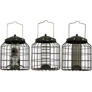 Heavy Duty Squirrel Proof Hanging Nut, Seed and Fat Ball Bird Feeders - Bronze by Selections