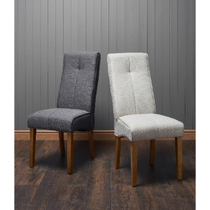 Pair of Verona Dining Chairs - Grey