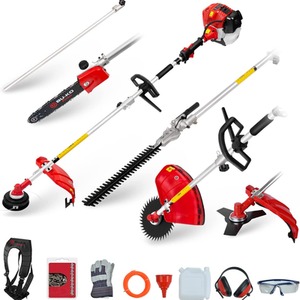 52cc Long Reach Petrol Multi Tool Strimmer, Hedge Trimmer, Pruner, Brush Cutter by BU-KO