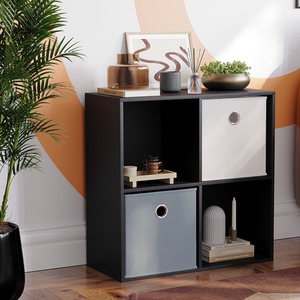 Durham 4 Cube Storage Unit - Black by Vida Designs