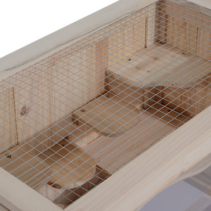 Wooden Small Animal Hutch - Natural by Pawhut