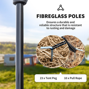 Outsunny 5-6 Man Camping Tent with Two Room and Carry Bag by Outsunny