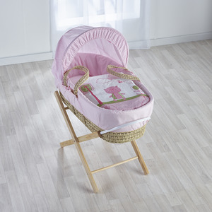 Tiny Ted Pink Moses Basket - Pink by Kinder Valley