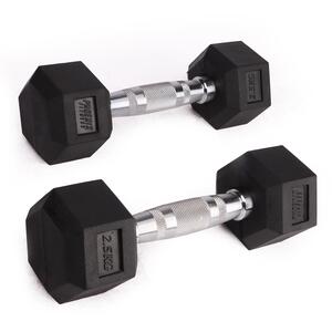 Phoenix Fitness Hex Dumbbell Pair - Black / 2.5kg by Phoenix Fitness
