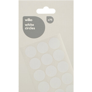 White Circle Labels - White