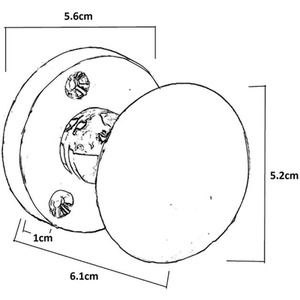 Door Knobs Round Victorian Mortice Knob Sprung - Chrome Polished 56mm - Silver by Betley Butterfly