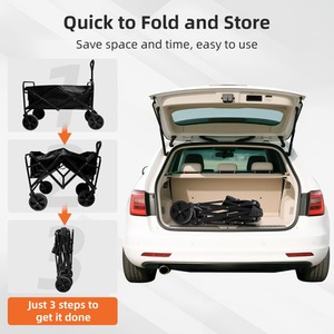 Foldable Garden Trolley - Black by Alivio