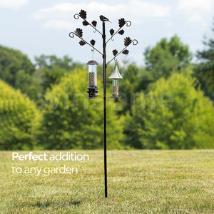 2m Wild Bird Feeding Station - Brown by Garden Mile