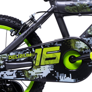 HUFFY Delirium Matte Storm 16-inch Children's Bike - 21720W - Black/Green by HUFFY