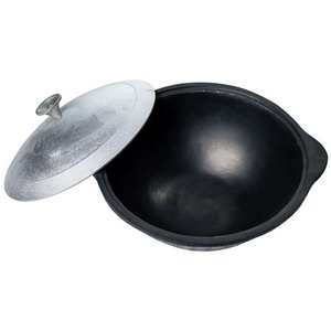 Uzbek Kazan Cast Iron Pot 3.6L Premium Cooking Essential - Black by KAMADO BONO