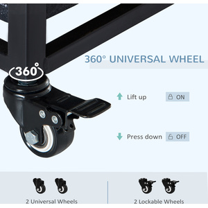 PawHut Metal Heavy Duty Dog Cage - Black / 76cm / 109cm by PawHut