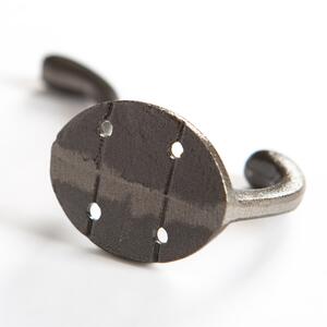 40x105mm Hat Coat Hook - Raw by Hammer and Tongs