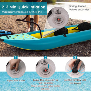 Inflatable Kayak Set by Costway