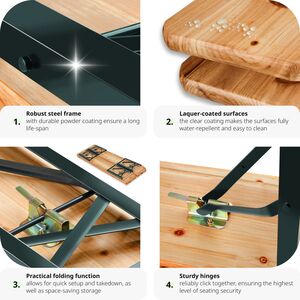 Picnic Bench Set - Brown by tectake