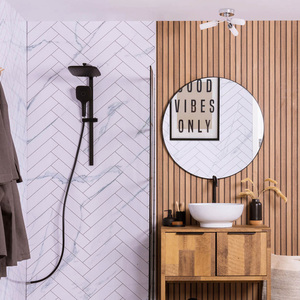 Canya 3 Way Silver Chrome Bathroom Ceiling Light With Reeded Glass - Silver by ValueLights