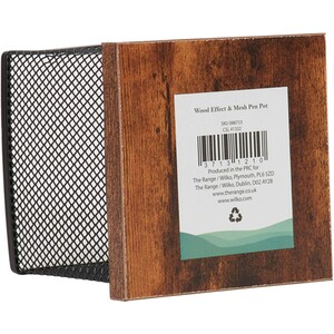 Bamboo Mesh Pen Pot - Black