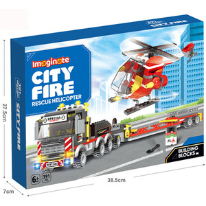 Imaginate City Fire Rescue Helicopter Blocks Set by Imaginate