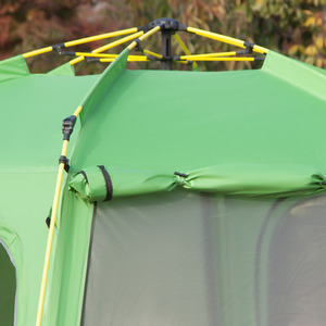 Outsunny 6 Person Camping Tent Pop-up - Green, Black by Outsunny