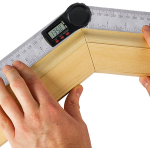 Lumberjack Digital LCD Angle Finder Stainless Steel Rule - Black by Lumberjack
