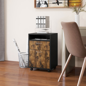 HOMCOM Filing Cabinet With Drawer by HOMCOM