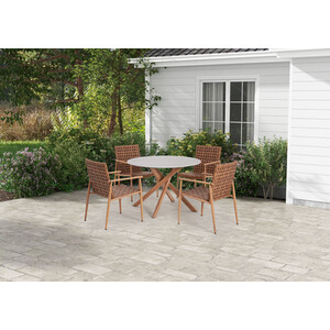 Cotswold Rattan Dining Set - Brown by Malay