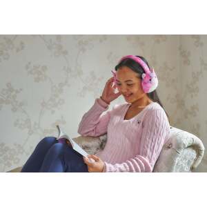 Squishmallows Lola Plush Bluetooth Headphones - Pink by Lazerbuilt