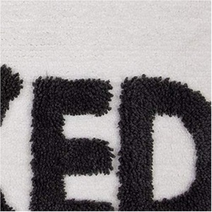 Get Naked White Bath Mat Backing Water Absorbent Bathroom Rug - White by DEENZ