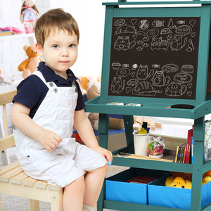 Kids Art Easel - Blue by Costway
