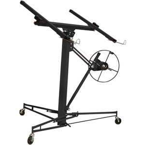 16Ft Drywall Lifter with Rolling Casters Panel Hoist - Black by Livingandhome