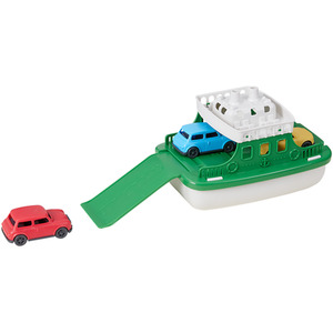 Car Ferry Bath Toys Set - Green and White by Livingandhome