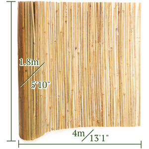 4m x 1.8m Bamboo Split Slat Fencing Screening Rolls for Garden Outdoor Privacy - Brown by Best Artificial