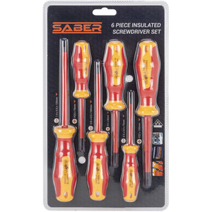 Saber Insulated Screwdriver Six Piece Set by Saber