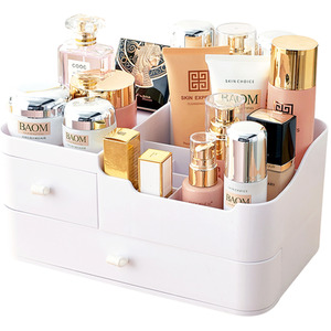 Makeup Organiser with Drawers - White by Livingandhome