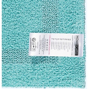 Luxury Reversible Bath Mat Runner - Aqua by Homescapes