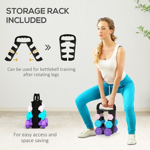 SPORTNOW Dumbbells Set with Carry Rack by SPORTNOW
