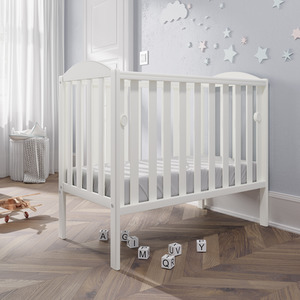 Waffi Space Saver Cot White with Mattress - White by Viculii