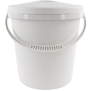 Junior Joy Nappy Bin with Lid - White by Junior Joy