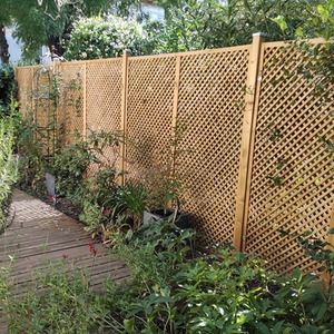 European Softwood Privacy Wall and Trellis in Diamond Design by Primrose